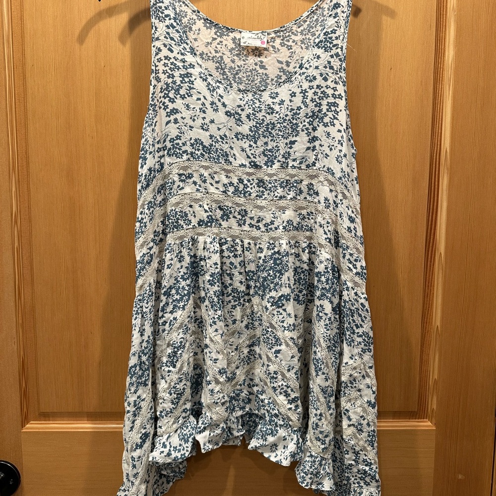 Free People Voile & Lace Trapeze Dress Women’s Medium